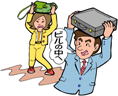 ビルの中へ